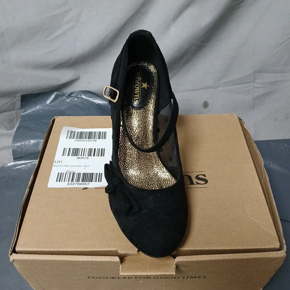 JOE BROWNS CLARA MARY JANE SHOES BLACK SIZE 5