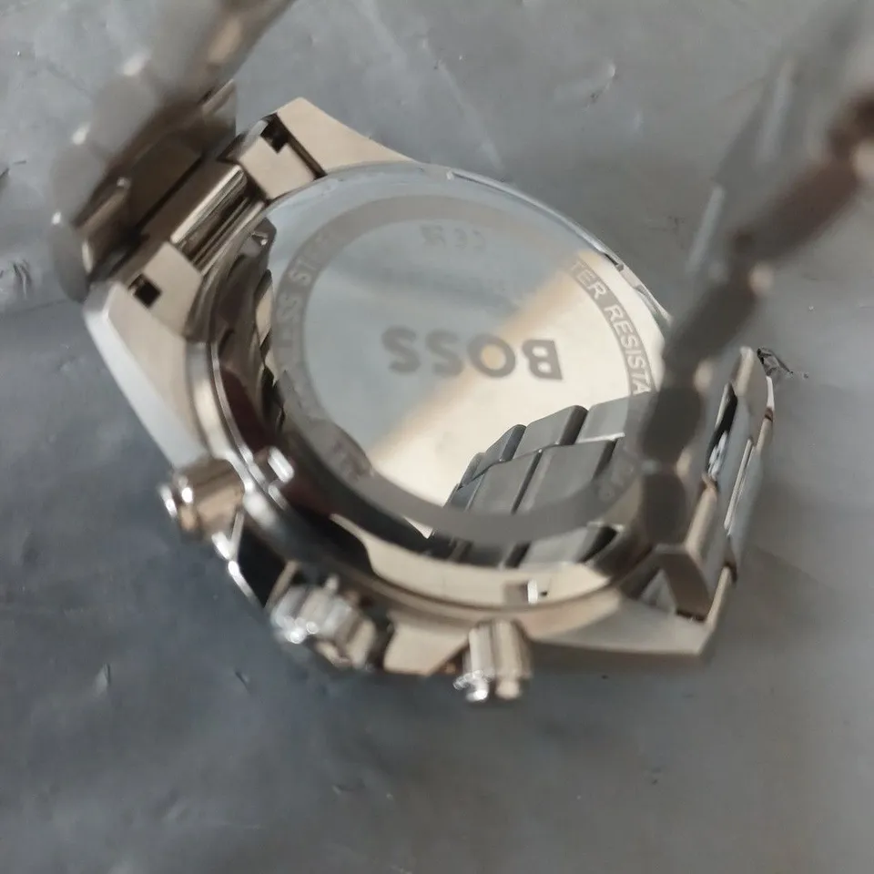BOSS ADMIRAL BLUE CHRONOGRAPH STAINLESS STEEL WATCH WITH LINK FASTENING
