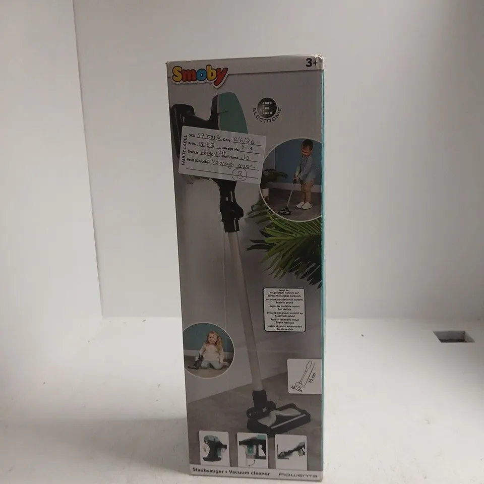 SMOBY ELECTRONIC VACUUM CLEANER TOY, 3+, BOXED