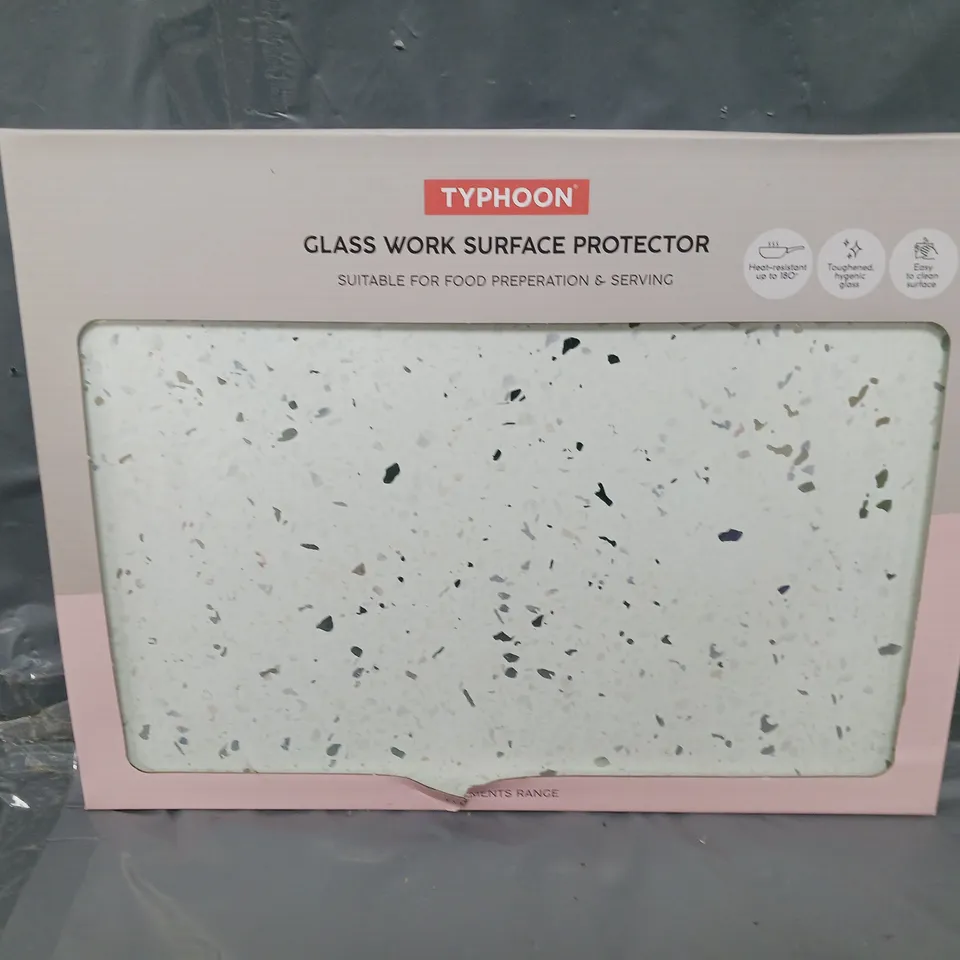 TYPHOON ELEMENTS QUARTZ-EFFECT GLASS WORKTOP SAVER - COLLECTION ONLY