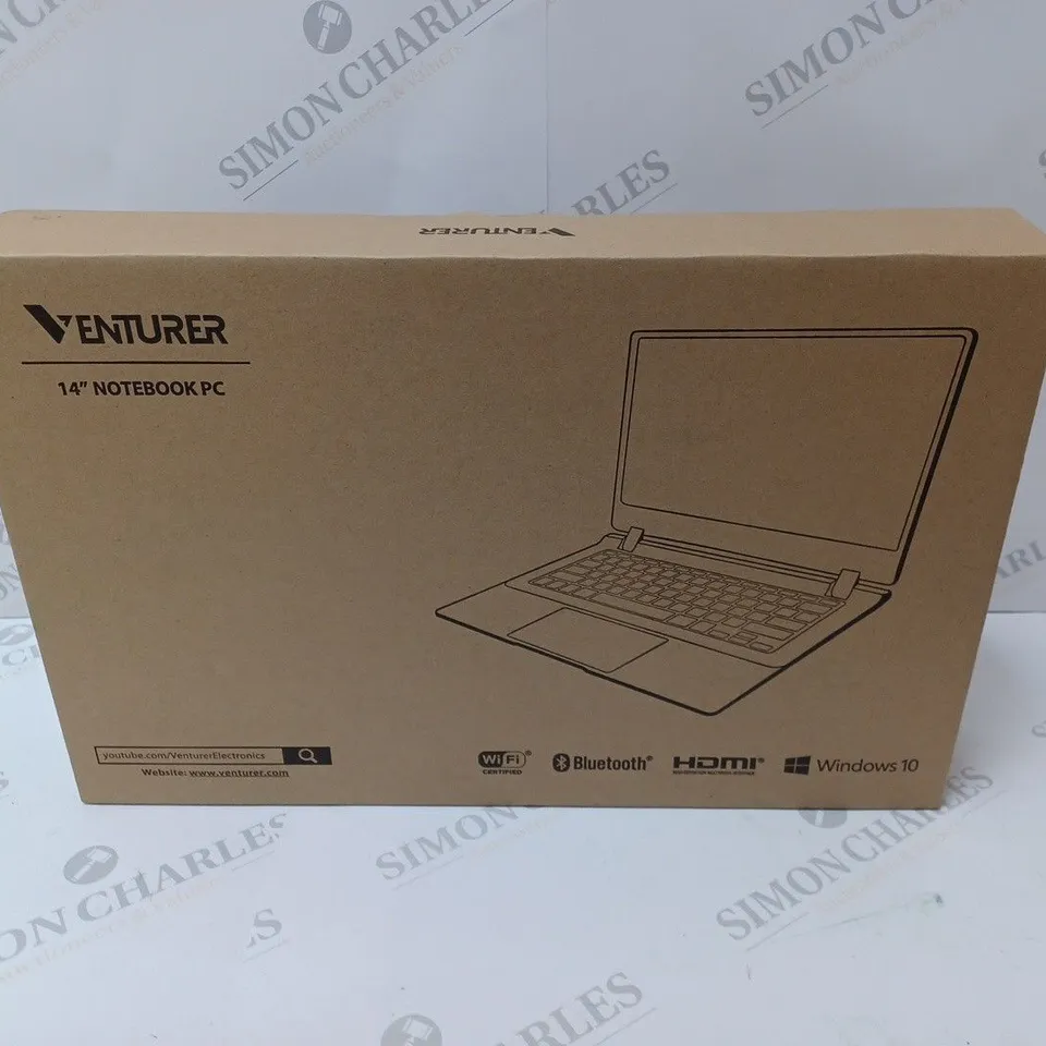 BRAND NEW BOXED VENTURER EUROPA 14 PLUS 14" NOTEBOOK PC - MATT BLACK