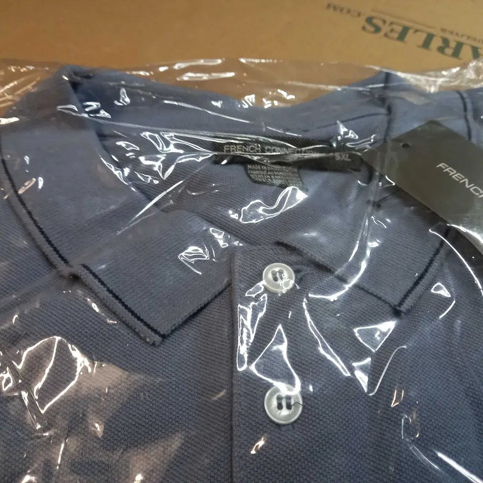 PACKAGED FRENCH CONNECTION LIGHT BLUE POLO TOP - 5XL