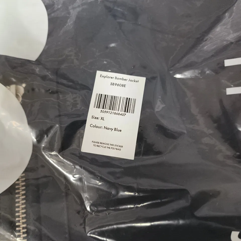 BAGGED SWEATY BETTY EXPLORER BOMBER JACKET SB9608E – NAVY BLUE, XL (WOMEN)