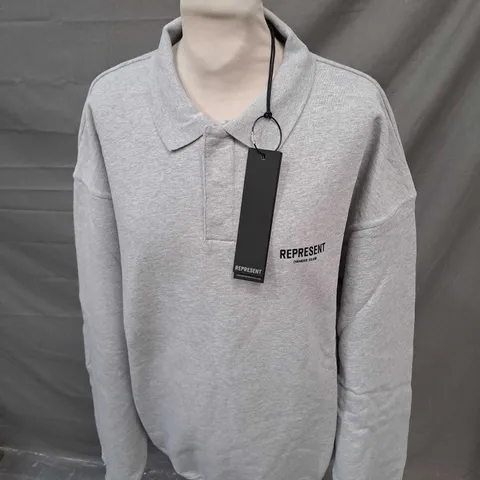 REPRESENT OWNERS CLUB LS POLO SWEAT SIZE L