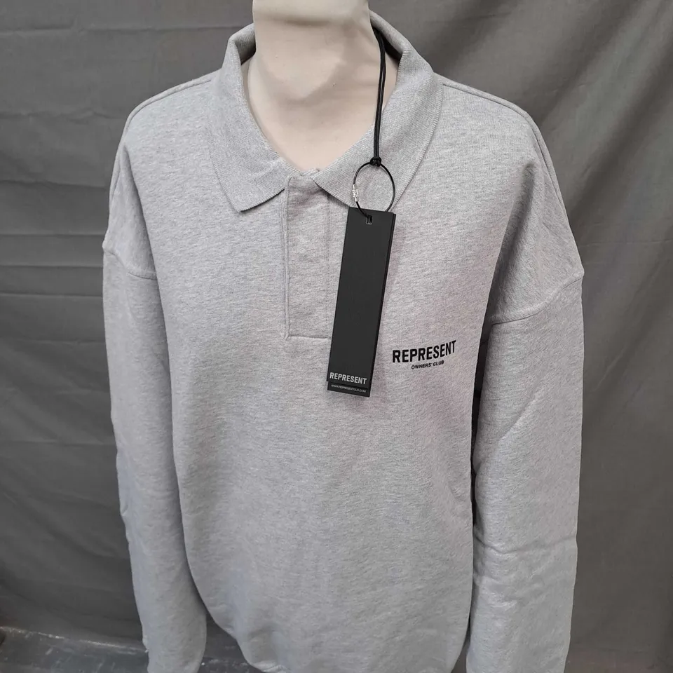 REPRESENT OWNERS CLUB LS POLO SWEAT SIZE L 