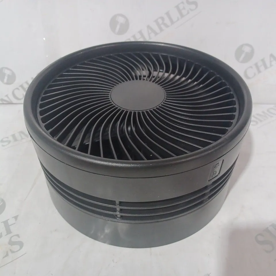 BOXED BELL & HOWELL RECHARGEABLE EXTENDABLE DESK & FLOOR FAN, BLACK