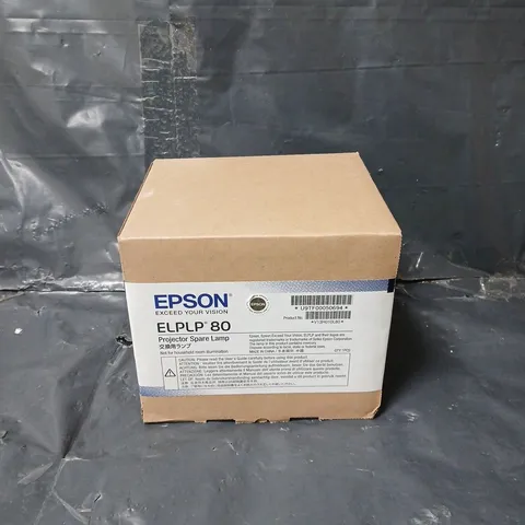 BOXED AND SEALED EPSON ELPLP 80 PROJECTOR SPARE LAMP