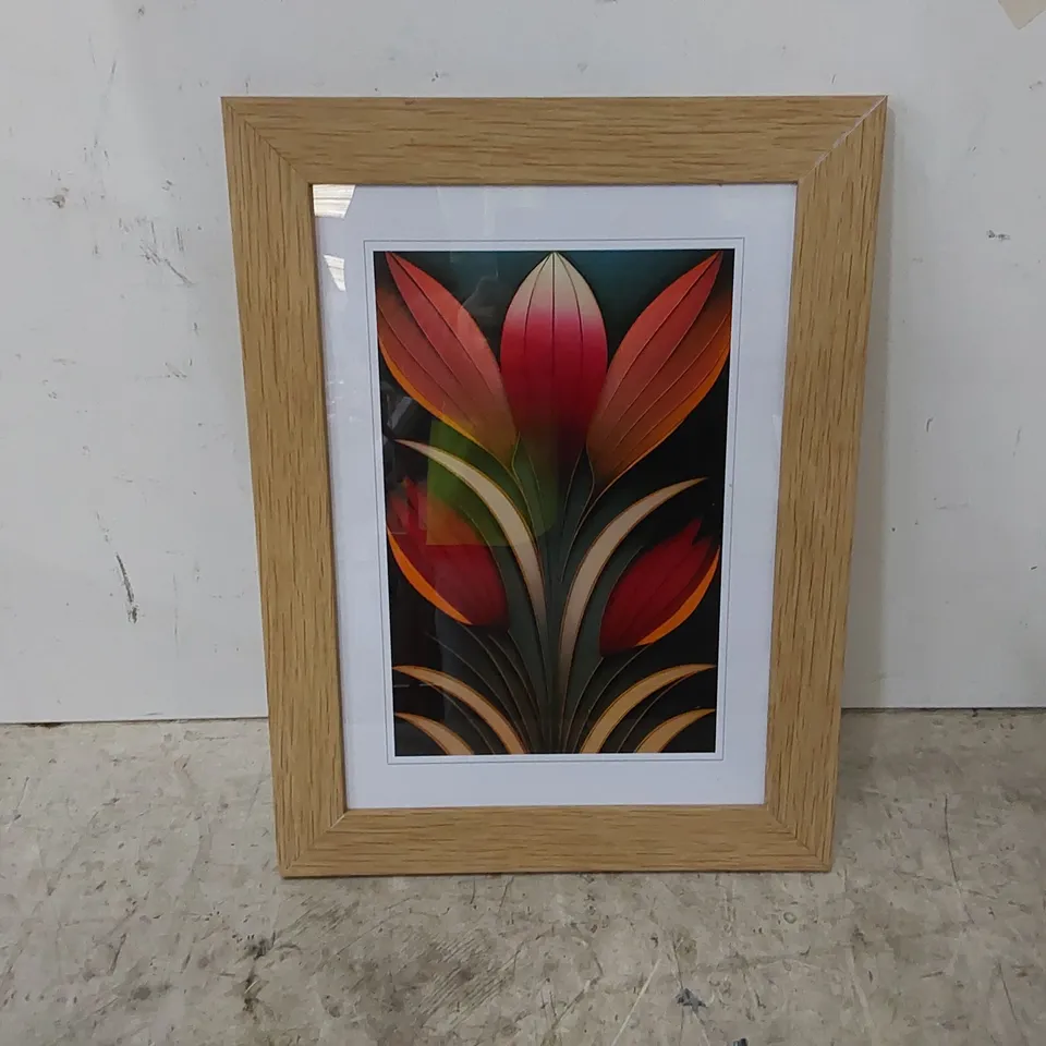 FRAMED - V0523 - 124X DECO FLORAL PICTURE - SINGLE (1 ITEM)