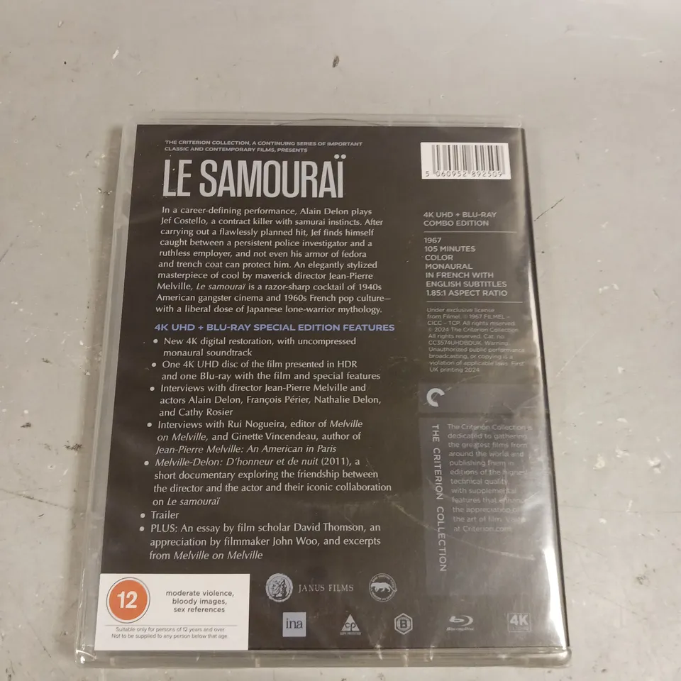 SEALED LE SAMOURAI 4K ULTRA HD BLU-RAY 