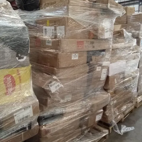 PALLET OF ASSORTED HOUSEHOLD GOODS AND PRODUCTS TO INCLUDE; FLATPACK FURNITURE, ELECTRIC RICE COOKER, PRESSURE COOKER ETC