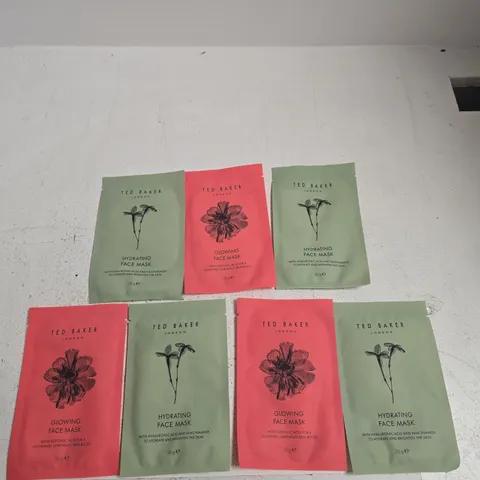 TED BAKER LONDON HYDRATING & GLOWING FACE MASKS – SET OF 7 SACHETS