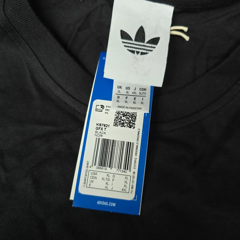 ADIDAS ROSE LOGO TEE IN BLACK - UK XL