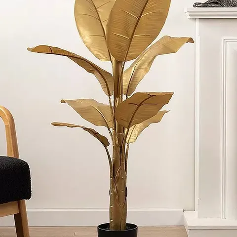 FAUX ARTIFICIAL GOLD BANANA TREE BOXED