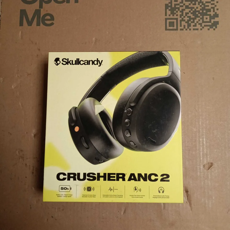 SKULLCANDY CRUSHER ANC 2 WIRELESS HEADPHONES – BLACK (BOX & CASE)