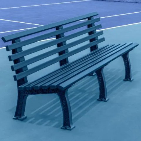 BOXED VERMONT TENNIS COURT BENCH 1.5M BLUE