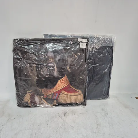 LOT OF 16 AS NEW TOP DOG BLACK LAB THEMED FILLED CUSHIONS - 45X45CM