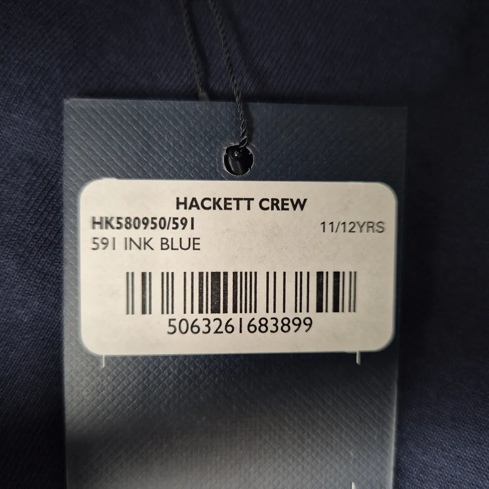 HACKETT CREW SWEATSHIRT – INK BLUE, UK 11-12 (11/12YRS)