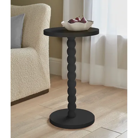 BOBBIN SIDE TABLE IN BLACK