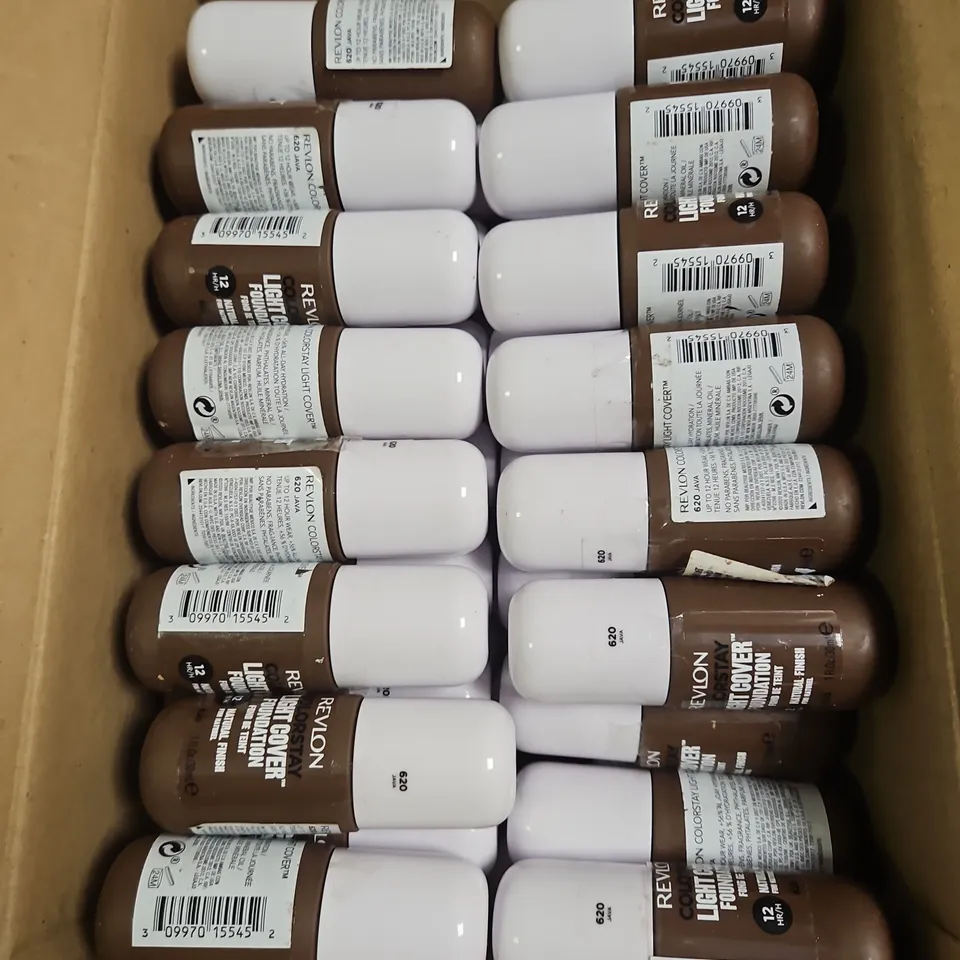 LOT OF APPROXIMATELY 70 REVLON COLOURSTAY LIGHT COVER 30ML FOUNDATIONS - 620 JAVA