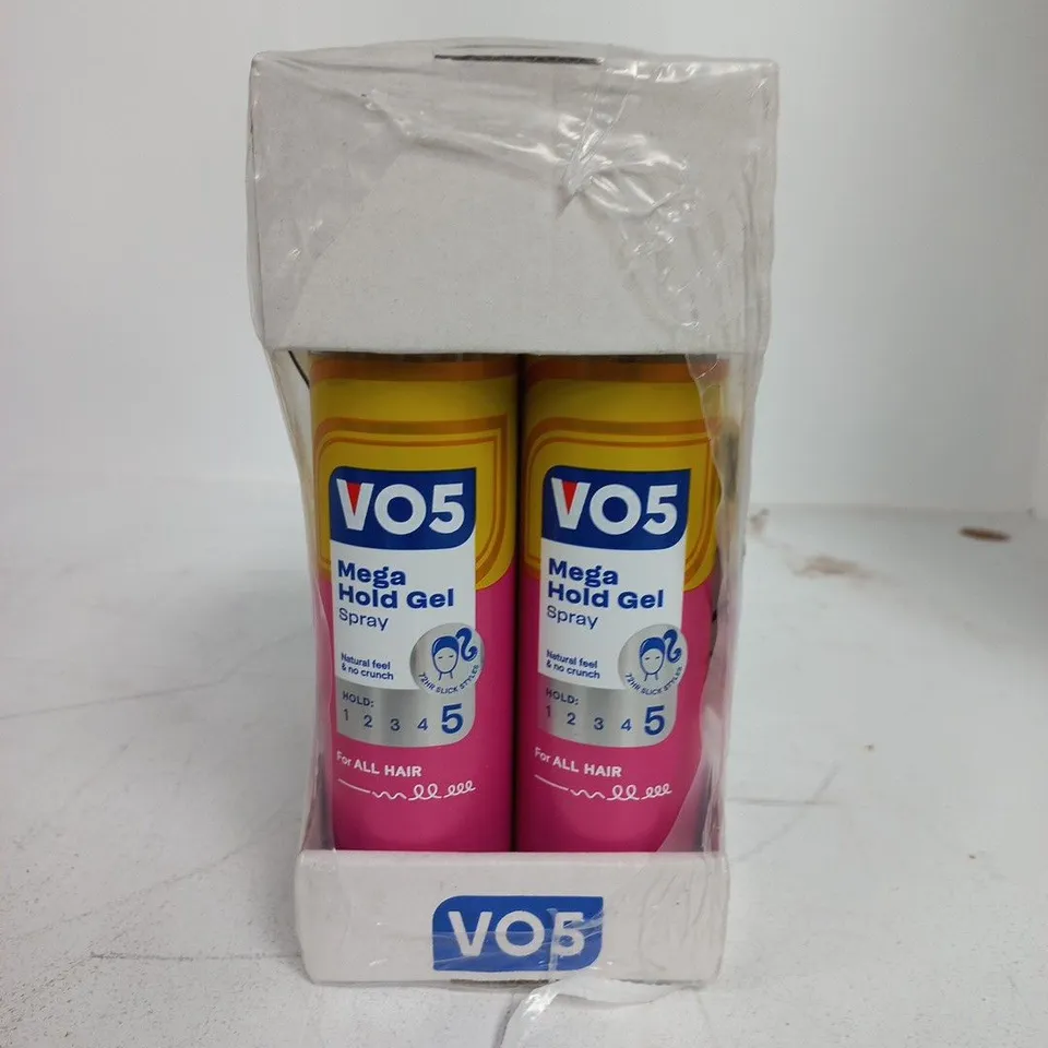 6-PACK OF V05 MEGA HOLD GEL SPRAY - 6 X 200ML