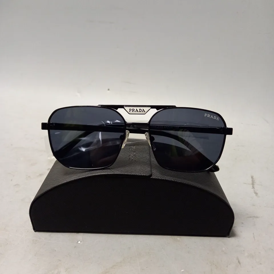 PRADA BLACKED FRAMED SUNGLASSES 