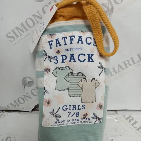 PACKED FATFACE 3 PACK TEE-SHIRT SET GIRLS 7-8