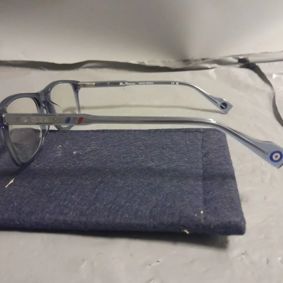 PAIR OF BEN SHERMAN NEWGATE GLASSES IN CLEAR BLUE