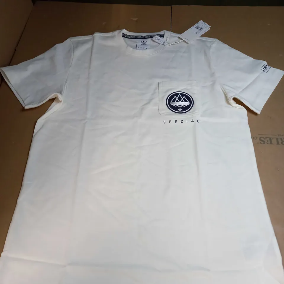 ADIDAS SPEZIAL CREAM T-SHIRT - SIZE UK MEDIUM