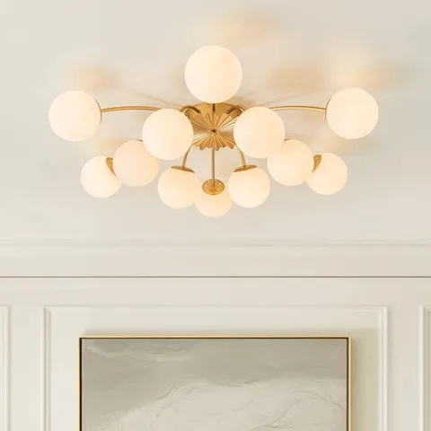 BOXED COBLITZ GLASS SEMI FLUSH MOUNT