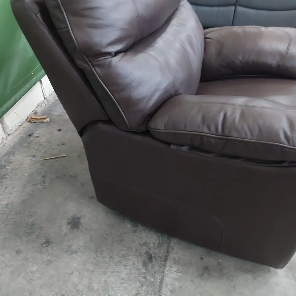 QUALITY BRITISH DESIGNER G PLAN HENLEY EASY CHAIR CAPRI CHOCOLATE LEATHER 