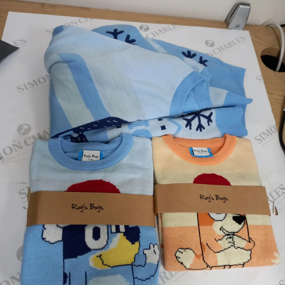 ROYS BOYS FAMILY CHRISTMAS JUMPER SIZES LARGE AND 7-8 