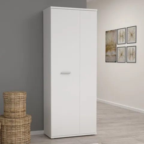BOXED WHITE UTILITY WARDROBE 179.9×68.9×34.8CM