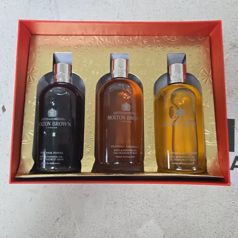 MOLTON BROWN FLORAL & SPICY BODY CARE COLLECTION BATH & SHOWER GEL SET β 3 X 300ML, GIFT BOX