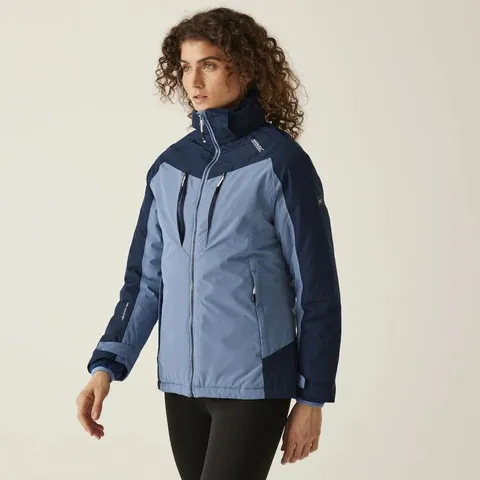 REGATTA CALDERDALE II WATERPROOF JACKET CORONET BLUE / NAVY - UK SIZE 10