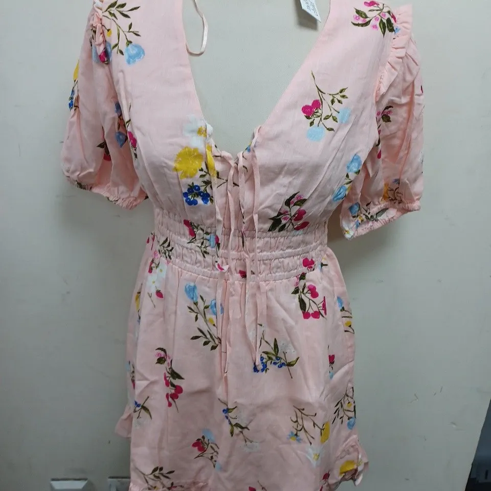NOBODYS CHILD ILYA MINI DRESS IN FLORAL PINK - 8