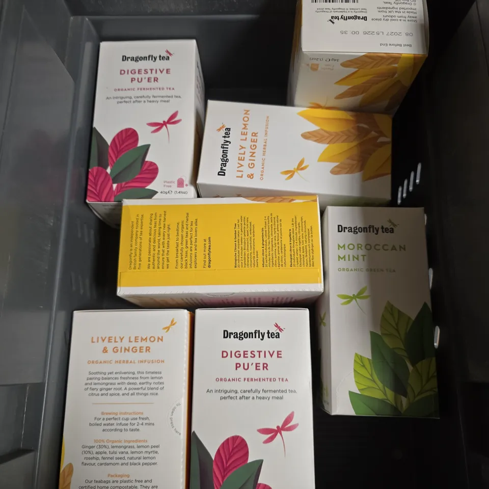 7 X DRAGONFLY TEA ASSORTED PACKS 