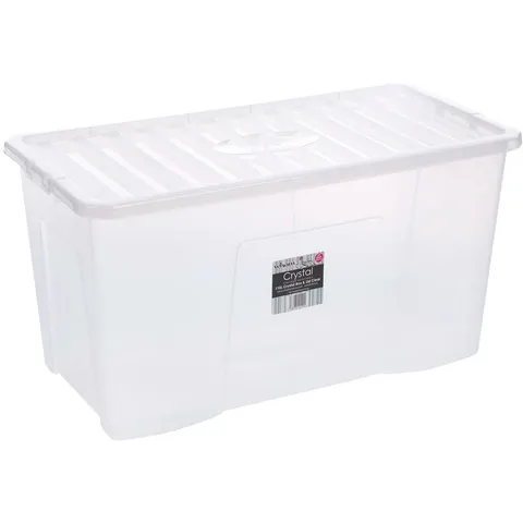 BOX CONTAINING 3 LARGE PLASTIC STORAGE BOXES WITH LIDS