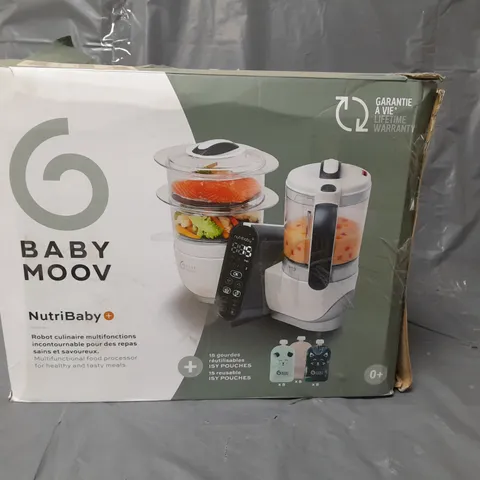 BABY MOOV NUTRIBABY FOOD PROCESSOR & FOOD POUCH BUNDLE - WHITE