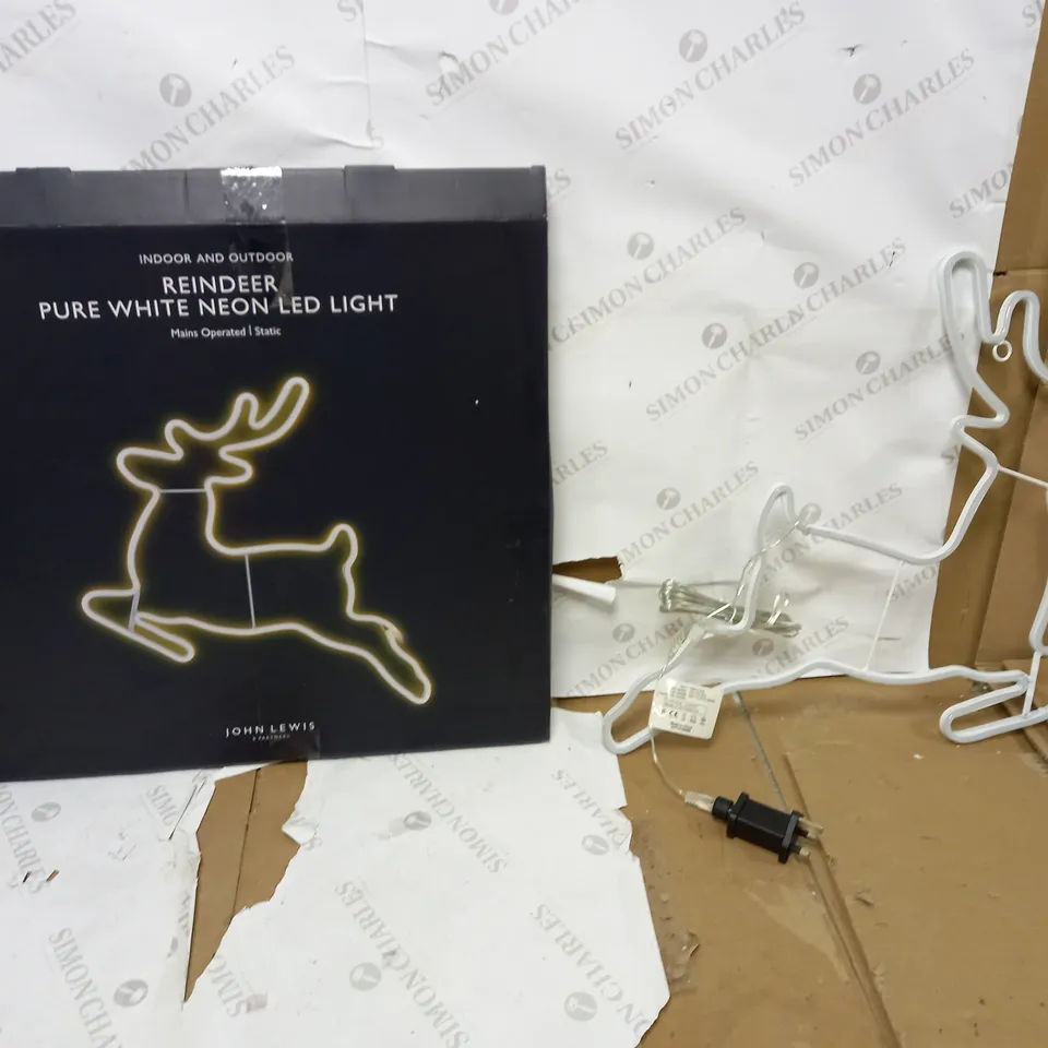 JOHN LEWIS PURE WHITE LED REINDEER LIGHT