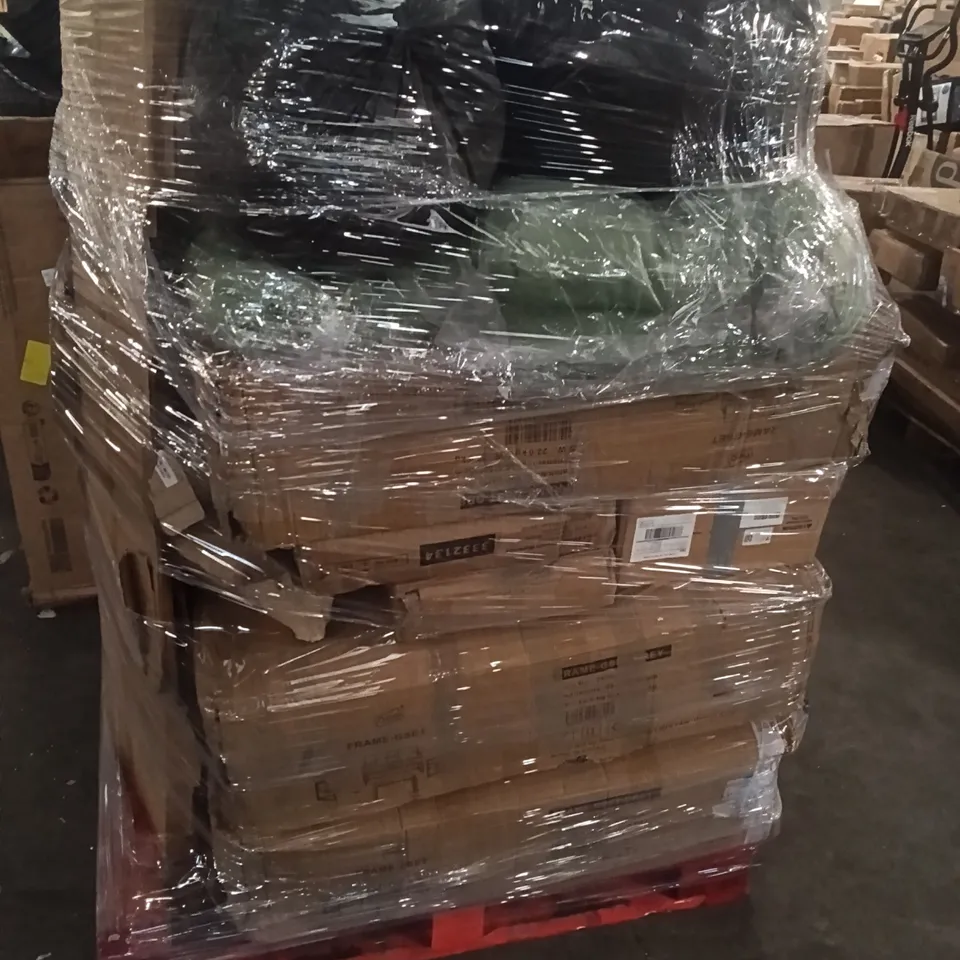 PALLET OF ASSORTED NEO GOODS AND PRODUCTS TO INCLUDE; DRAWERS, FRAMED SETS, ETC