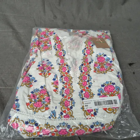 SEALED BODEN VIOLET COTTON MIDI DRESS - SIZE 10