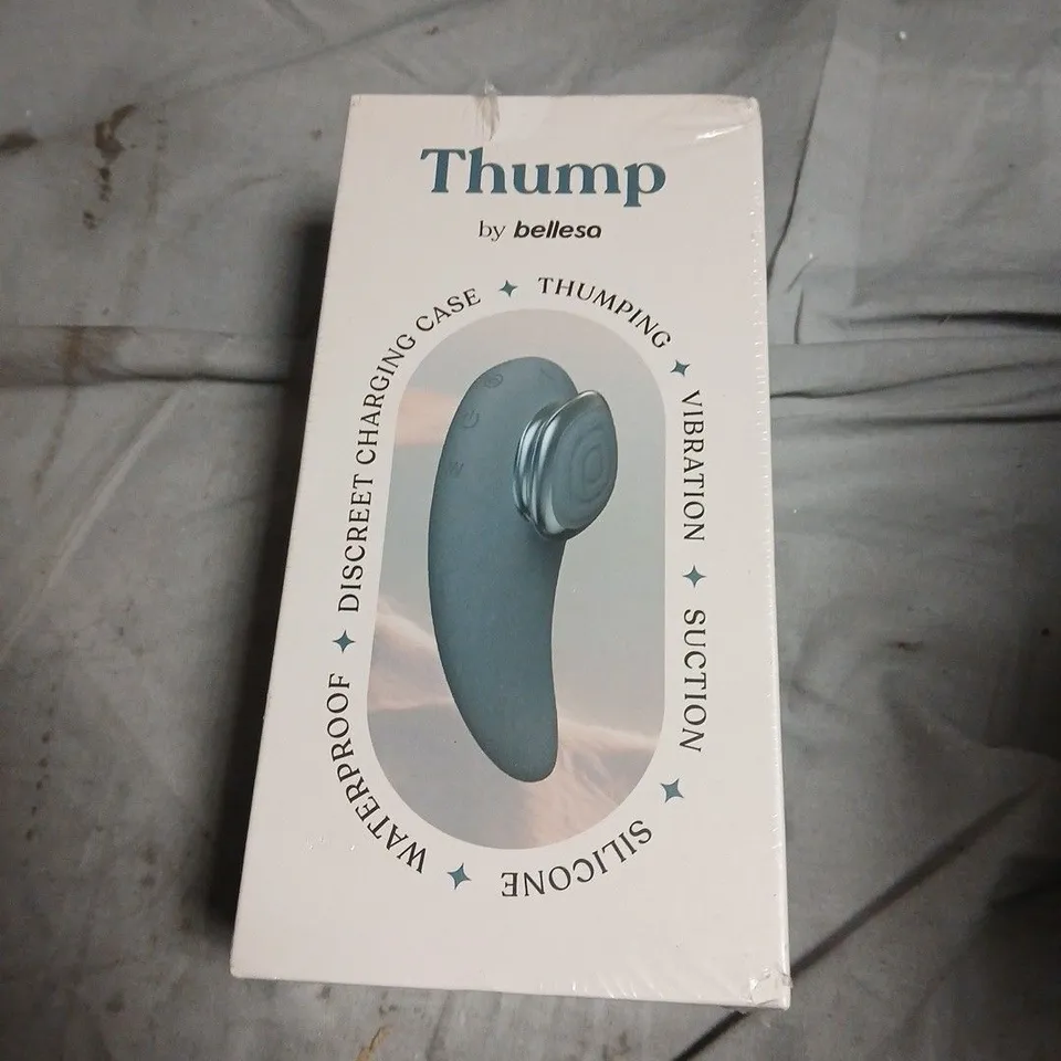 THUMP BY BELLESA – WATERPROOF SILICONE SEX TOY WITH SUCTION & VIBRATION (BOXED)