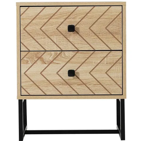 RAUL STEEL BEDSIDE TABLE