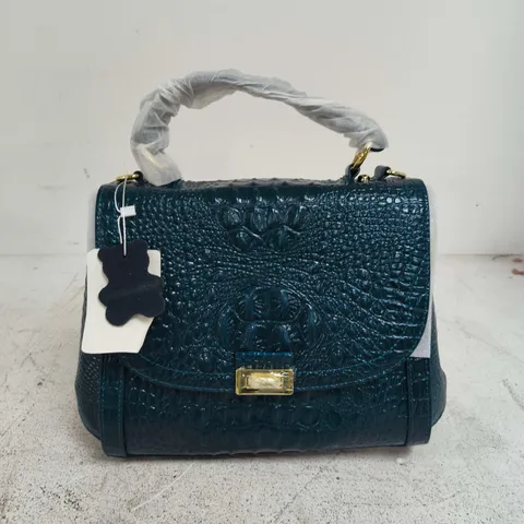 GENUINE LEATHER CROC EMBOSSED CONVERTIBLE BAG