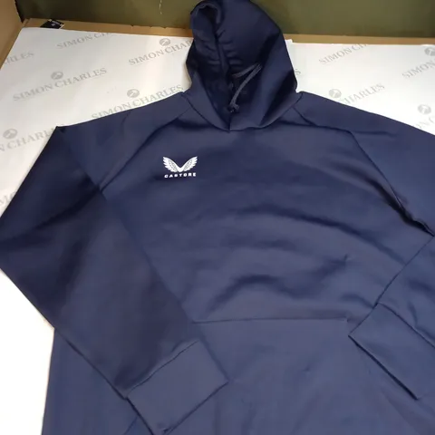 CASTORE NAVY HOODIE SIZE L 
