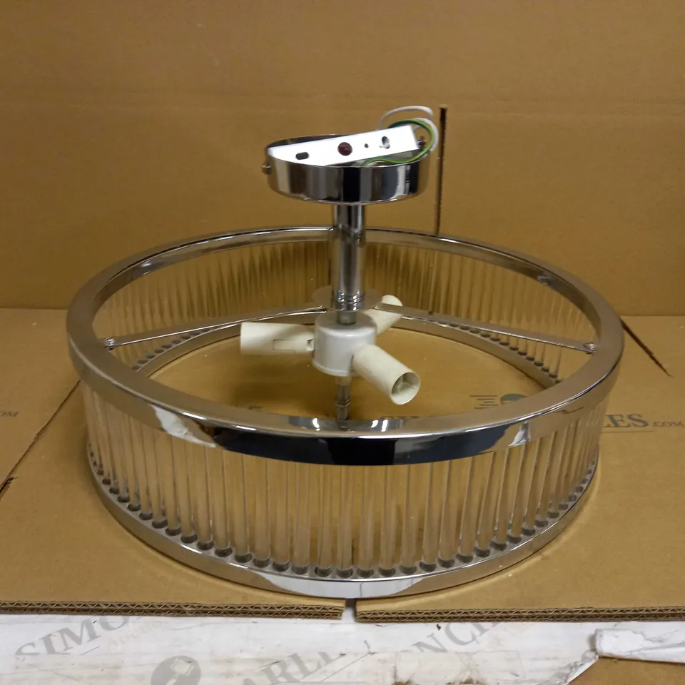 BRAND NEW DAL LIGHTING ARAMIS 3 LIGHT GLASS FLUSH LIGHT