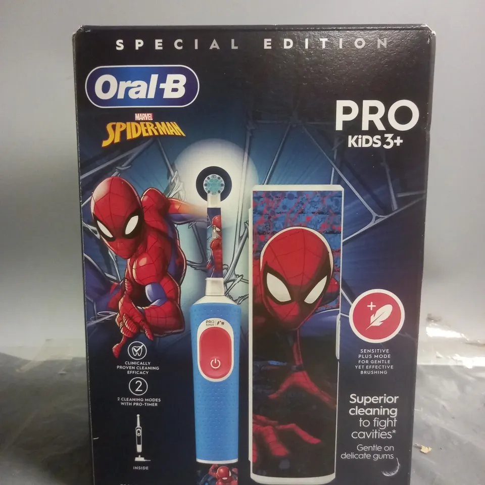 SEALED ORAL-B MARVEL SPIDERMAN KIDS ELECTRIC TOOTHBRUSH