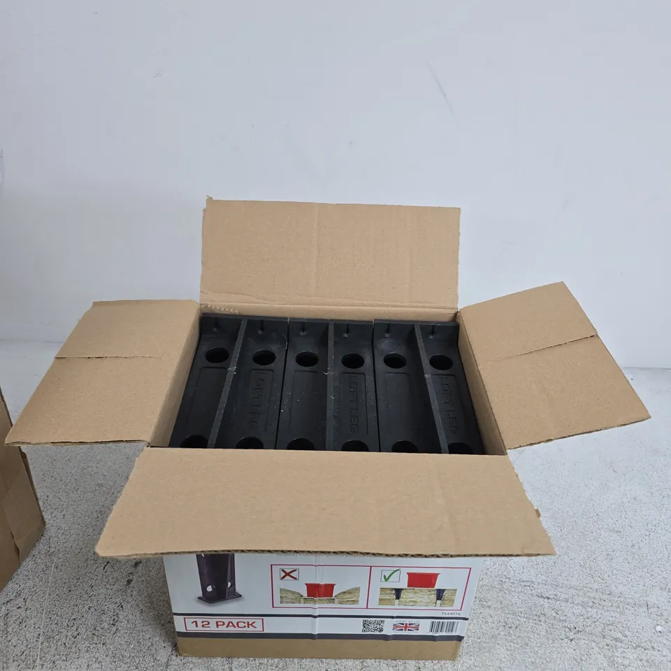 LOFT LEGS – 12 PACK LEGS, BLACK ( BOXED )