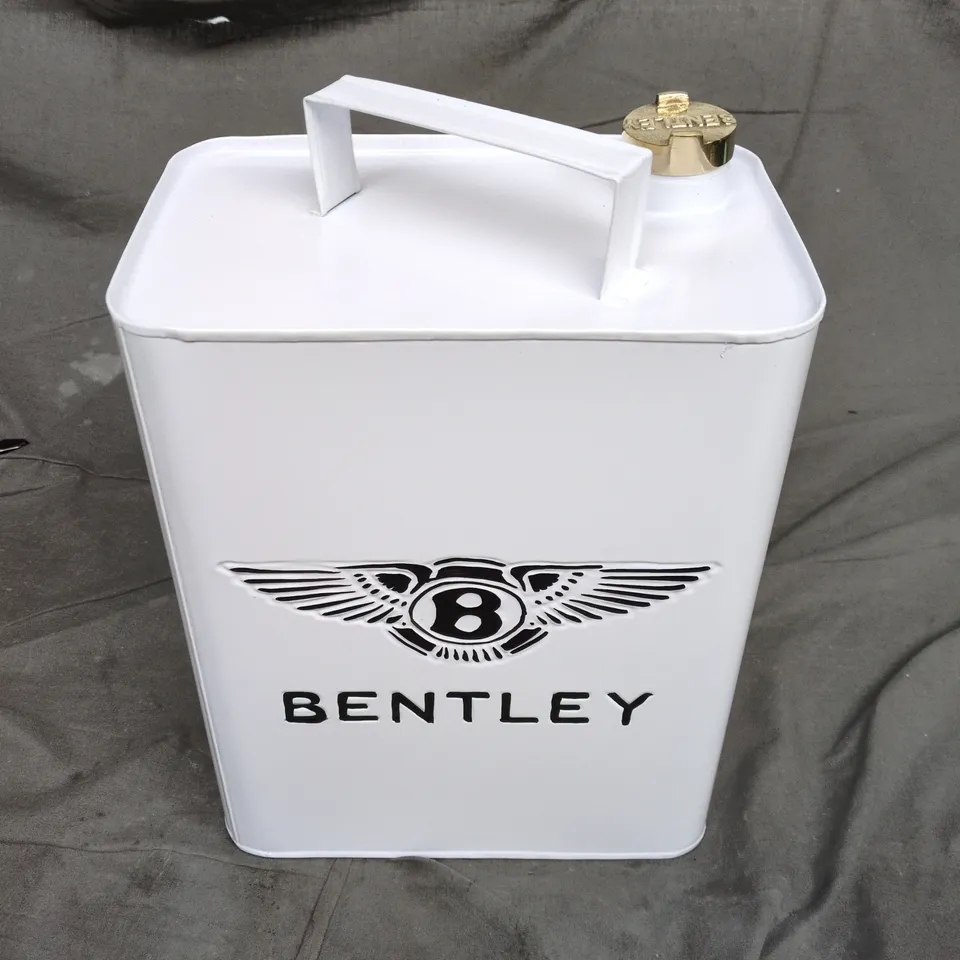 BENTLEY WINGED EMBLEM WHITE METAL CANISTER