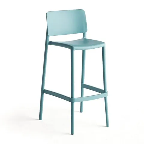 BOXED SET OF 2 BAR CHAIR RIO SEAT HEIGHT 750 MM, TURQUOISE